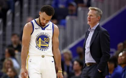 Curry non apprezza una scelta tattica di Kerr