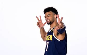 DENVER, CO - SEPTEMBER 30: Jamal Murray #27 of the Denver Nuggets poses for a portrait during media day on September 30, 2019 at the Pepsi Center in Denver, Colorado. NOTE TO USER: User expressly acknowledges and agrees that, by downloading and/or using this photograph, user is consenting to the terms and conditions of the Getty Images License Agreement. Mandatory Copyright Notice: Copyright 2019 NBAE (Photo by Garrett Ellwood/NBAE via Getty Images)