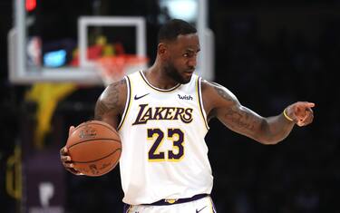 LOS ANGELES, CALIFORNIA - OCTOBER 27:  LeBron James #23 of the Los Angeles Lakers looks on during the second half of a game against the Charlotte Hornets  at Staples Center on October 27, 2019 in Los Angeles, California. (Photo by Sean M. Haffey/Getty Images)