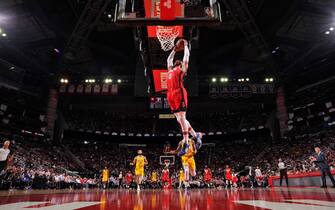 SAN ANTONIO, TX - NOVEMBER 6: Russell Westbrook #0 of the Houston Rockets shoots the ball against the Golden State Warriors on November 6, 2019 at the Toyota Center in San Antonio, Texas. NOTE TO USER: User expressly acknowledges and agrees that, by downloading and or using this photograph, User is consenting to the terms and conditions of the Getty Images License Agreement. Mandatory Copyright Notice: Copyright 2019 NBAE (Photo by Bill Baptist/NBAE via Getty Images)