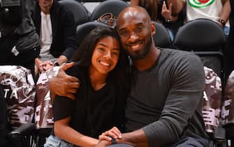 LOS ANGELES, CA - NOVEMBER 17: NBA legend, Kobe Bryant attends a game between the Los Angeles Lakers and the Atlanta Hawks on November 17, 2019 at STAPLES Center in Los Angeles, California. NOTE TO USER: User expressly acknowledges and agrees that, by downloading and/or using this Photograph, user is consenting to the terms and conditions of the Getty Images License Agreement. Mandatory Copyright Notice: Copyright 2019 NBAE (Photo by Andrew D. Bernstein/NBAE via Getty Images)