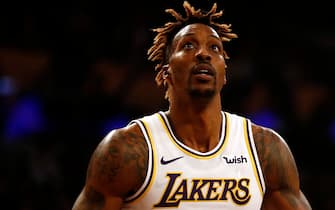 LOS ANGELES, CALIFORNIA - NOVEMBER 17:  Dwight Howard #39 of the Los Angeles Lakers looks on during a game against the Atlanta Hawks at Staples Center on November 17, 2019 in Los Angeles, California. NOTE TO USER: User expressly acknowledges and agrees that, by downloading and or using this photograph, User is consenting to the terms and conditions of the Getty Images License Agreement.
 (Photo by Katharine Lotze/Getty Images)