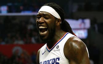 LOS ANGELES, CALIFORNIA - NOVEMBER 18:  Montrezl Harrell #5 of the Los Angeles Clippers reacts after a dunk during the second half against the Oklahoma City Thunder at Staples Center on November 18, 2019 in Los Angeles, California. NOTE TO USER: User expressly acknowledges and agrees that, by downloading and or using this photograph, User is consenting to the terms and conditions of the Getty Images License Agreement. (Photo by Katharine Lotze/Getty Images)