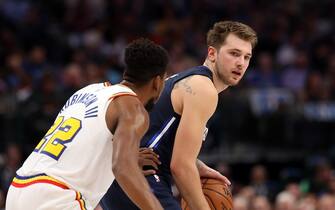 DALLAS, TEXAS - NOVEMBER 20:  Luka Doncic #77 of the Dallas Mavericks at American Airlines Center on November 20, 2019 in Dallas, Texas.  NOTE TO USER: User expressly acknowledges and agrees that, by downloading and or using this photograph, User is consenting to the terms and conditions of the Getty Images License Agreement.  (Photo by Ronald Martinez/Getty Images)