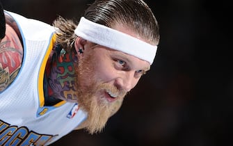 DENVER, CO - MARCH 7: Chris Andersen #11 of the Denver Nuggets plays against the Cleveland Cavaliers on March 7, 2012 at the Pepsi Center in Denver, Colorado. NOTE TO USER: User expressly acknowledges and agrees that, by downloading and/or using this Photograph, user is consenting to the terms and conditions of the Getty Images License Agreement. Mandatory Copyright Notice: Copyright 2012 NBAE (Photo by Garrett W. Ellwood/NBAE via Getty Images)