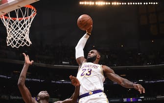 LOS ANGELES, CA - DECEMBER 8: LeBron James #23 of the Los Angeles Lakers shoots the ball against the Minnesota Timberwolves on December 8, 2019 at STAPLES Center in Los Angeles, California. NOTE TO USER: User expressly acknowledges and agrees that, by downloading and/or using this Photograph, user is consenting to the terms and conditions of the Getty Images License Agreement. Mandatory Copyright Notice: Copyright 2019 NBAE (Photo by Adam Pantozzi/NBAE via Getty Images)