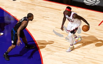 TORONTO, CANADA - DECEMBER 11: Pascal Siakam #43 of the Toronto Raptors handles the ball during the game against the LA Clippers on December 11, 2019 at the Scotiabank Arena in Toronto, Ontario, Canada.  NOTE TO USER: User expressly acknowledges and agrees that, by downloading and or using this Photograph, user is consenting to the terms and conditions of the Getty Images License Agreement.  Mandatory Copyright Notice: Copyright 2019 NBAE (Photo by Mark Blinch/NBAE via Getty Images)