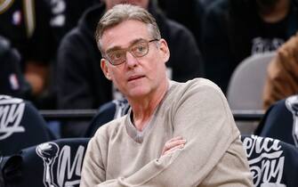 SAN ANTONIO, TX - NOVEMBER 11: R.C. Buford of the San Antonio Spurs looks on before the game against the Memphis Grizzlies on November 11, 2019 at the AT&T Center in San Antonio, Texas. NOTE TO USER: User expressly acknowledges and agrees that, by downloading and or using this photograph, user is consenting to the terms and conditions of the Getty Images License Agreement. Mandatory Copyright Notice: Copyright 2019 NBAE (Photos by Chris Elise/NBAE via Getty Images)