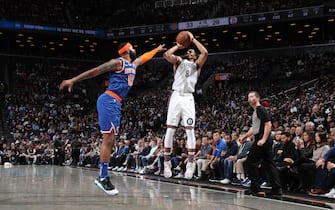 BROOKLYN, NY - DECEMBER 26:  on December 26, 2019 at Barclays Center in Brooklyn, New York. NOTE TO USER: User expressly acknowledges and agrees that, by downloading and or using this Photograph, user is consenting to the terms and conditions of the Getty Images License Agreement. Mandatory Copyright Notice: Copyright 2019 NBAE (Photo by Nathaniel S. Butler/NBAE via Getty Images)