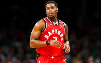 BOSTON, MA - DECEMBER 28:  Kyle Lowry #7 of the Toronto Raptors runs up court during a game against the Boston Celtics at TD Garden on December 28, 2019 in Boston, Massachusetts. NOTE TO USER: User expressly acknowledges and agrees that, by downloading and or using this photograph, User is consenting to the terms and conditions of the Getty Images License Agreement. (Photo by Adam Glanzman/Getty Images)