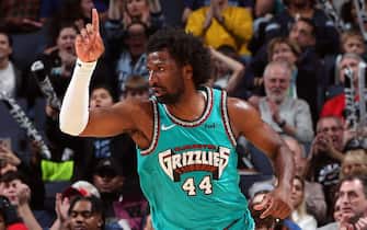 MEMPHIS, TN - DECEMBER 29: Solomon Hill #44 of the Memphis Grizzlies reacts to a play during the game against the Charlotte Hornets on December 29, 2019 at FedExForum in Memphis, Tennessee. NOTE TO USER: User expressly acknowledges and agrees that, by downloading and or using this photograph, User is consenting to the terms and conditions of the Getty Images License Agreement. Mandatory Copyright Notice: Copyright 2019 NBAE (Photo by Joe Murphy/NBAE via Getty Images)
