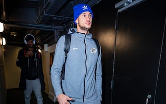 OKLAHOMA CITY, OK - NOVEMBER 12: Danilo Gallinari #8 of the Oklahoma City Thunder arrives for the game against the Indiana Pacers on November 12, 2019 at Chesapeake Energy Arena in Oklahoma City, Oklahoma. NOTE TO USER: User expressly acknowledges and agrees that, by downloading and or using this photograph, User is consenting to the terms and conditions of the Getty Images License Agreement. Mandatory Copyright Notice: Copyright 2020 NBAE (Photo by Zach Beeker/NBAE via Getty Images)