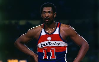 BOSTON - 1978:  Elvin Hayes #11 of the Washington Bullets stands on the court during a game againt the Boston Celtics circa 1978 at the Boston Garden in Boston, Massachusetts. NOTE TO USER: User expressly acknowledges and agrees that, by downloading and/or using this Photograph, user is consenting to the terms and conditions of the Getty Images License Agreement.  Mandatory Copyright Notice: Copyright 1978 NBAE (Photo by Dick Raphael/NBAE via Getty Images)