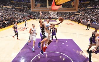 LOS ANGELES, CA - JANUARY 15: Markelle Fultz #20 of the Orlando Magic shoots the ball against the Los Angeles Lakers on January 15, 2020 at STAPLES Center in Los Angeles, California. NOTE TO USER: User expressly acknowledges and agrees that, by downloading and/or using this Photograph, user is consenting to the terms and conditions of the Getty Images License Agreement. Mandatory Copyright Notice: Copyright 2020 NBAE (Photo by Andrew D. Bernstein/NBAE via Getty Images)