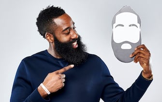 509819560 TORONTO, ON - FEBRUARY 12: James Harden #13 of the Houston Rockets poses for a portrait with the twitter emoji during NBA All-Star Weekend on February 12, 2016 at the Sheraton Centre in Toronto, Ontario Canada. NOTE TO USER: User expressly acknowledges and agrees that, by downloading and/or using this photograph, user is consenting to the terms and conditions of the Getty Images License Agreement. Mandatory Copyright Notice: Copyright 2016 NBAE (Photo by Jennifer Pottheiser/NBAE via Getty Images)