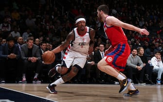 WASHINGTON, DC - JANUARY 20: Bradley Beal #3 of the Washington Wizards handles the ball against the Detroit Pistons on January 20, 2020 at Capital One Arena in Washington, DC. NOTE TO USER: User expressly acknowledges and agrees that, by downloading and or using this Photograph, user is consenting to the terms and conditions of the Getty Images License Agreement. Mandatory Copyright Notice: Copyright 2020 NBAE (Photo by Ned Dishman/NBAE via Getty Images)