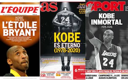 Morte Kobe Bryant: le prime pagine dei giornali