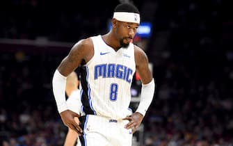 CLEVELAND, OHIO - DECEMBER 06: Terrence Ross #8 of the Orlando Magic walks back to the bench during the second half against the Cleveland Cavaliers at Rocket Mortgage Fieldhouse on December 06, 2019 in Cleveland, Ohio. The Magic defeated the Cavaliers 93-87. NOTE TO USER: User expressly acknowledges and agrees that, by downloading and/or using this photograph, user is consenting to the terms and conditions of the Getty Images License Agreement. (Photo by Jason Miller/Getty Images)