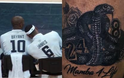 LeBron svela il tatuaggio in onore di Kobe Bryant