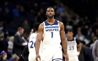 MINNEAPOLIS, MN -  JANUARY 15: Noah Vonleh #1 of the Minnesota Timberwolves looks on during a game against the Indiana Pacers on January 15, 2020 at Target Center in Minneapolis, Minnesota. NOTE TO USER: User expressly acknowledges and agrees that, by downloading and or using this Photograph, user is consenting to the terms and conditions of the Getty Images License Agreement. Mandatory Copyright Notice: Copyright 2020 NBAE (Photo by Jordan Johnson/NBAE via Getty Images)