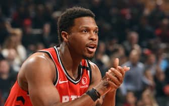 TORONTO, CANADA - FEBRUARY 10: Kyle Lowry #7 of the Toronto Raptors reacts to a play during the game against the Minnesota Timberwolves on February 10, 2020 at the Scotiabank Arena in Toronto, Ontario, Canada.  NOTE TO USER: User expressly acknowledges and agrees that, by downloading and or using this Photograph, user is consenting to the terms and conditions of the Getty Images License Agreement.  Mandatory Copyright Notice: Copyright 2020 NBAE (Photo by Ron Turenne/NBAE via Getty Images)