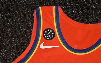 CHICAGO, IL - FEBRUARY 12: The Zion Williamson All Star top during the Uniform Shoot on Wednesday, February 12, 2020 at the United Center in Chicago, Illinois. NOTE TO USER: User expressly acknowledges and agrees that, by downloading and or using this Photograph, user is consenting to the terms and conditions of the Getty Images License Agreement. Mandatory Copyright Notice: Copyright 2020 NBAE (Photo by David Dow/NBAE via Getty Images)