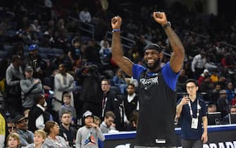 CHICAGO, IL - FEBRUARY 15: LeBron James of Team LeBron reacts during Practice and Media Availability presented by AT&T as part of 2020 NBA All-Star Weekend on February 15, 2020 at Wintrust Arena in Chicago, Illinois. NOTE TO USER: User expressly acknowledges and agrees that, by downloading and/or using this Photograph, user is consenting to the terms and conditions of the Getty Images License Agreement. Mandatory Copyright Notice: Copyright 2020 NBAE (Photo by Juan Ocampo/NBAE via Getty Images)