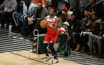 CHICAGO, IL - FEBRUARY 15: Buddy Hield #24 of the Sacramento Kings participates in the 2020 NBA All-Star - MTN DEW 3-Point Contest on February 15, 2020 at the United Center in Chicago, Illinois. NOTE TO USER: User expressly acknowledges and agrees that, by downloading and or using this photograph, User is consenting to the terms and conditions of the Getty Images License Agreement. Mandatory Copyright Notice: Copyright 2020 NBAE (Photo by David Sherman/NBAE via Getty Images)