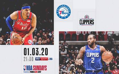 NBA Sundays: L.A. Clippers-Philadelphia su Sky