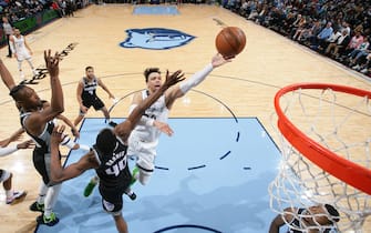 MEMPHIS, TN - FEBRUARY 28: Dillon Brooks #24 of the Memphis Grizzlies shoots the ball against the Sacramento Kings on February 28, 2020 at FedExForum in Memphis, Tennessee. NOTE TO USER: User expressly acknowledges and agrees that, by downloading and or using this photograph, User is consenting to the terms and conditions of the Getty Images License Agreement. Mandatory Copyright Notice: Copyright 2020 NBAE (Photo by Joe Murphy/NBAE via Getty Images)