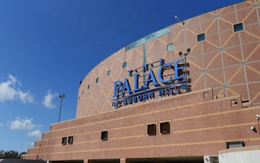AUBURN HILLS, MI - OCTOBER 06:  A general exterior view of The Palace of Auburn Hills on October 6, 2019 in Auburn Hills, Michigan. The Palace was a multi-purpose arena that was the former home of the Detroit Pistons of the National Basketball Association (NBA), the Detroit Shock of the Women's National Basketball Association (WNBA), the Detroit Vipers of the International Hockey League, the Detroit Safari of the Continental Indoor Soccer League, and the Detroit Fury of the Arena Football League.  (Photo by Mark Cunningham/Getty Images)