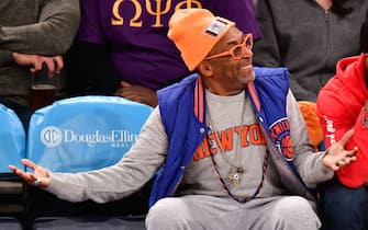 NEW YORK, NY - DECEMBER 21:  Spike Lee attends Milwaukee Bucks v New York Knicks game at Madison Square Garden on December 21, 2019 in New York City.  (Photo by James Devaney/Getty Images)