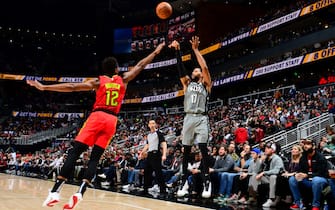 ATLANTA, GA - FEBRUARY 28: Garrett Temple #17 of the Brooklyn Nets shoots the ball against the Atlanta Hawks on February 28, 2020 at State Farm Arena in Atlanta, Georgia. NOTE TO USER: User expressly acknowledges and agrees that, by downloading and/or using this Photograph, user is consenting to the terms and conditions of the Getty Images License Agreement. Mandatory Copyright Notice: Copyright 2020 NBAE (Photo by Scott Cunningham/NBAE via Getty Images)