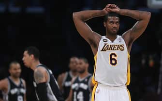 167735735 LOS ANGELES, CA - APRIL 28: during Game Four of the Western Conference Quarterfinals of the 2013 NBA Playoffs at Staples Center on April 26, 2013 in Los Angeles, California. NOTE TO USER: User expressly acknowledges and agrees that, by downloading and or using this photograph, User is consenting to the terms and conditions of the Getty Images License Agreement. (Photo by Jeff Gross/Getty Images)thx