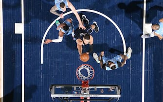 MINNEAPOLIS, MN -  MARCH 6: Nikola Vucevic #9 of the Orlando Magic shoots the ball against the Minnesota Timberwolves on March 6, 2020 at Target Center in Minneapolis, Minnesota. NOTE TO USER: User expressly acknowledges and agrees that, by downloading and or using this Photograph, user is consenting to the terms and conditions of the Getty Images License Agreement. Mandatory Copyright Notice: Copyright 2020 NBAE (Photo by David Sherman/NBAE via Getty Images)