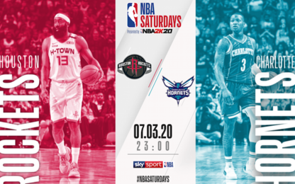 NBA Saturdays, Charlotte-Houston alle 23 su Sky