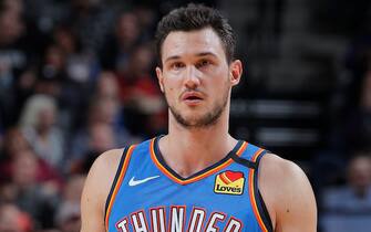 SACRAMENTO, CA - JANUARY 29: Danilo Gallinari #8 of the Oklahoma City Thunder looks on during the game against the Sacramento Kings on January 29, 2020 at Golden 1 Center in Sacramento, California. NOTE TO USER: User expressly acknowledges and agrees that, by downloading and or using this photograph, User is consenting to the terms and conditions of the Getty Images Agreement. Mandatory Copyright Notice: Copyright 2020 NBAE (Photo by Rocky Widner/NBAE via Getty Images)