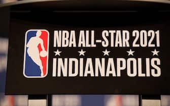 INDIANAPOLIS, IN - DECEMBER 13:  Signage announcing  the 2021 NBA All-Star game in Indianapolis before the game between the Oklahoma City Thunder and Indiana Pacers on December 13, 2017 at Bankers Life Fieldhouse in Indianapolis, Indiana. NOTE TO USER: User expressly acknowledges and agrees that, by downloading and or using this Photograph, user is consenting to the terms and conditions of the Getty Images License Agreement. Mandatory Copyright Notice: Copyright 2017 NBAE (Photo by Jeff Haynes/NBAE via Getty Images)