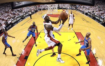 in Game Five of the 2012 NBA Finals on June 21, 2012 at American Airlines Arena in Miami, Florida. NOTE TO USER: User expressly acknowledges and agrees that, by downloading and or using this photograph, User is consenting to the terms and conditions of the Getty Images License Agreement.