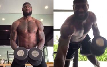 Cosa fa LeBron con la NBA ferma? Si allena. VIDEO