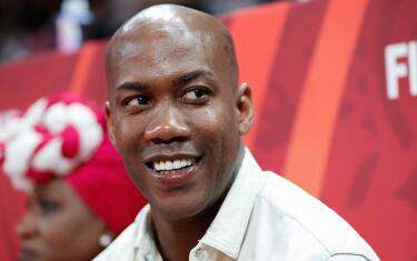 BEIJING, CHINA - AUGUST 31: Former NBA player Stephon Marbury shows up during FIBA World Cup 2019 group match between Cote d'lvoire and China at Cadillac Arena on August 31, 2019 in Beijing, China.  (Photo by Xinyu Cui/Getty Images)