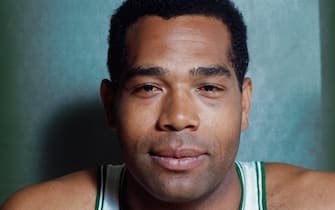 BOSTON - 1968:  Wayne Embry #28 of the Boston Celtics poses for a portrait in 1968 at the Boston Garden in Boston, Massachusetts. NOTE TO USER: User expressly acknowledges and agrees that, by downloading and or using this photograph, User is consenting to the terms and conditions of the Getty Images License Agreement. Mandatory Copyright Notice: Copyright 1968 NBAE (Photo by Dick Raphael/NBAE via Getty Images)
