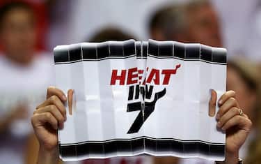 during Game Seven of the Eastern Conference Finals of the 2013 NBA Playoffs at AmericanAirlines Arena on June 3, 2013 in Miami, Florida.  NOTE TO USER: User expressly acknowledges and agrees that, by downloading and or using this photograph, User is consenting to the terms and conditions of the Getty Images License Agreement.