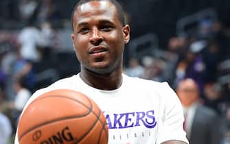 LOS ANGELES, CA - MARCH 8: Dion Waiters #18 of the Los Angeles Lakers warms up before the game against the LA Clippers on March 8, 2020 at STAPLES Center in Los Angeles, California. NOTE TO USER: User expressly acknowledges and agrees that, by downloading and/or using this Photograph, user is consenting to the terms and conditions of the Getty Images License Agreement. Mandatory Copyright Notice: Copyright 2020 NBAE (Photo by Andrew D. Bernstein/NBAE via Getty Images) 