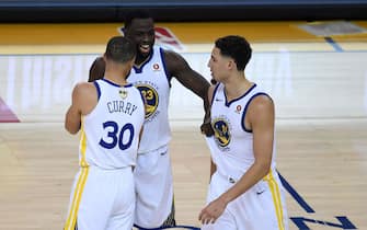 in Game 1 of the 2018 NBA Finals at ORACLE Arena on May 31, 2018 in Oakland, California. NOTE TO USER: User expressly acknowledges and agrees that, by downloading and or using this photograph, User is consenting to the terms and conditions of the Getty Images License Agreement. 
