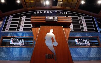 during the 2011 NBA Draft at the Prudential Center on June 23, 2011 in Newark, New Jersey.  NOTE TO USER: User expressly acknowledges and agrees that, by downloading and/or using this Photograph, user is consenting to the terms and conditions of the Getty Images License Agreement.