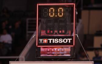 PHOENIX, ARIZONA - JANUARY 07: General view of the backboard and Tissot shot clock during the NBA game between the Sacramento Kings and the Phoenix Suns at Talking Stick Resort Arena on January 07, 2020 in Phoenix, Arizona.  The Kings defeated the Suns 114-103. The Kings defeated the Suns 114-103. NOTE TO USER: User expressly acknowledges and agrees that, by downloading and or using this photograph, user is consenting to the terms and conditions of the Getty Images License Agreement. (Photo by Christian Petersen/Getty Images)