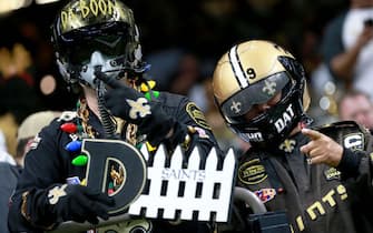 NEW ORLEANS, LOUISIANA - DECEMBER 16: New Orleans Saints fans pose for photos before the game against the the game against the Indianapolis Colts at Mercedes Benz Superdome on December 16, 2019 in New Orleans, Louisiana. (Photo by Sean Gardner/Getty Images)