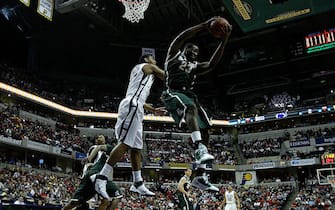 110107225 during the semifinals of the 2011 Big Ten Men's Basketball Tournament at Conseco Fieldhouse on March 12, 2011 in Indianapolis, Indiana.