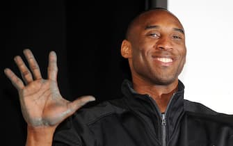 Legendary Los Angeles Lakers√¢¬Ä¬ô shooting guard Kobe Bryant attends his hand and footprint ceremony at the Grauman√¢¬Ä¬ôs Chinese Theater in Hollywood, California on February 19, 2011. Bryant become the first athlete to have his hands and feet imprinted at the legendary Graumans Chinese Theater. He joins over 200 stars including Marilyn Monroe, Brad Pitt, Arnold Schwarzenegger, Will Smith, Harrison Ford or John Wayne who have had their hand and footprint ceremonies. AFP PHOTO / GABRIEL BOUYS (Photo credit should read GABRIEL BOUYS/AFP via Getty Images)